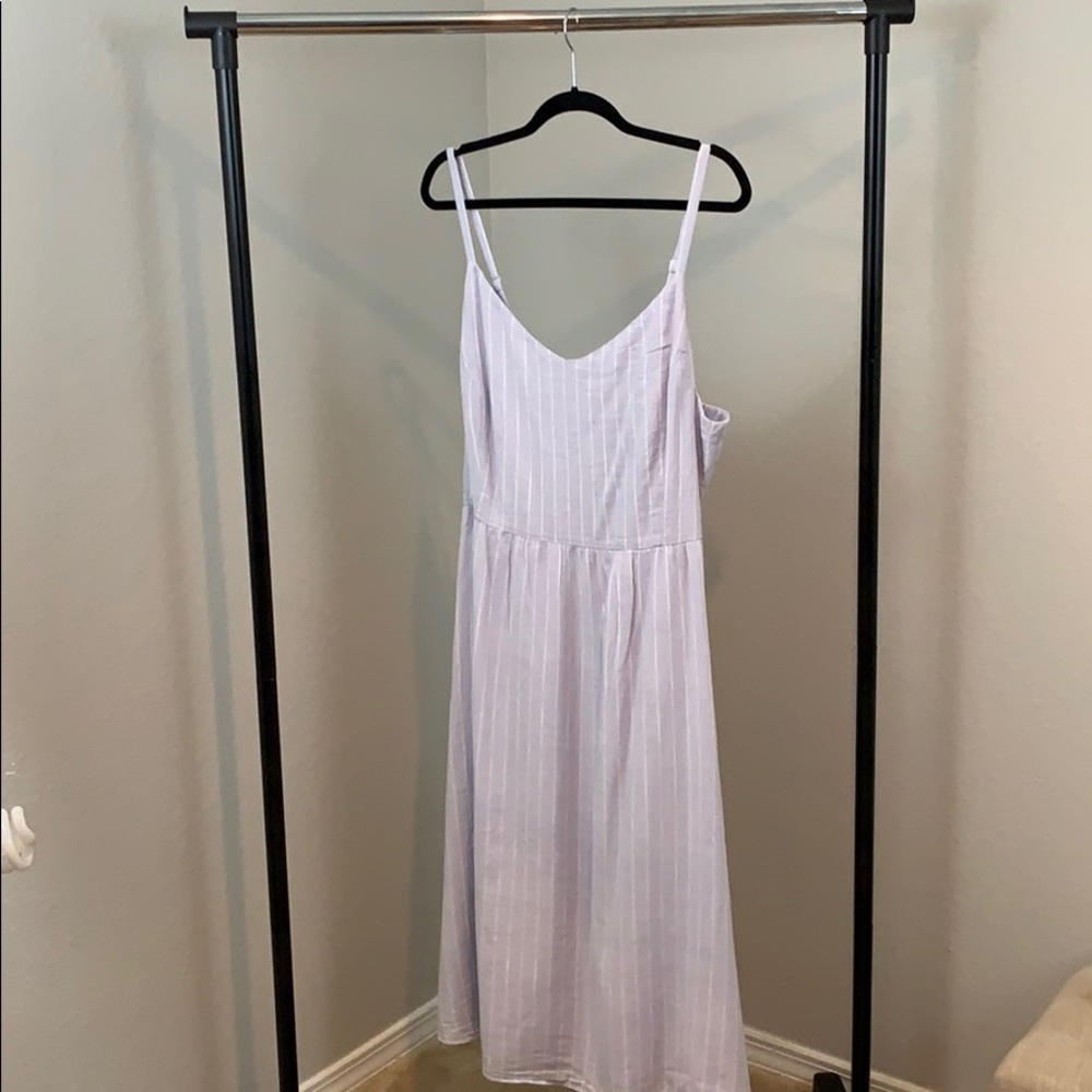 Light Blue & White Dress
